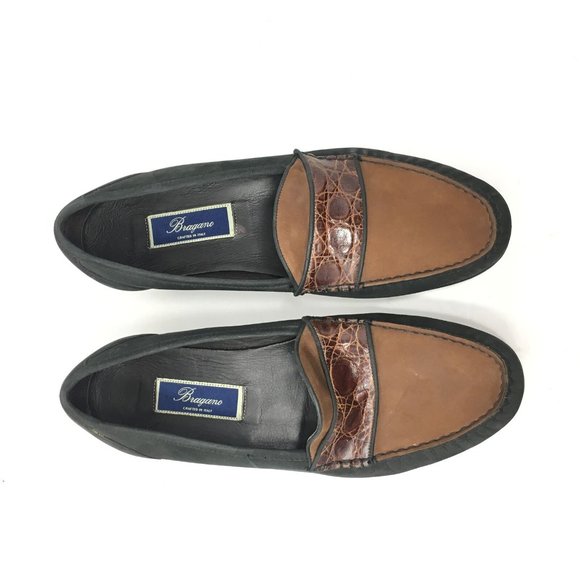 Bragano Cole Haan Loafers Shoes Sz 11.5 Brown Croc main image 10